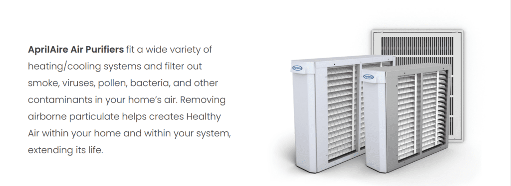 AprilAire purifier filters remove fine particulate for healthier air