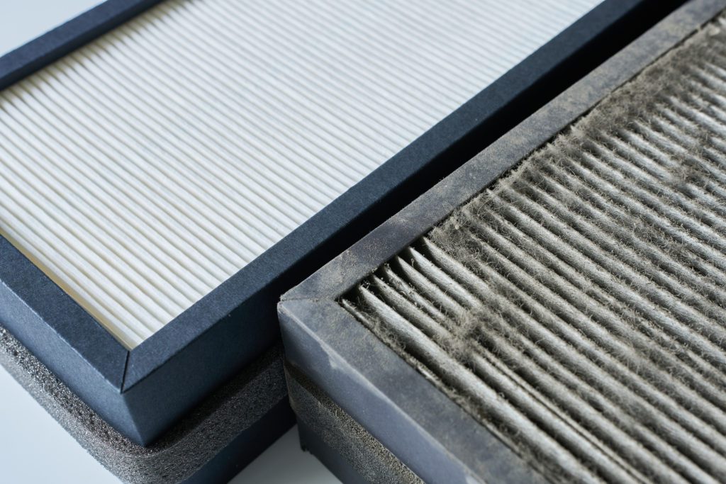 clean and dirty hvac filters